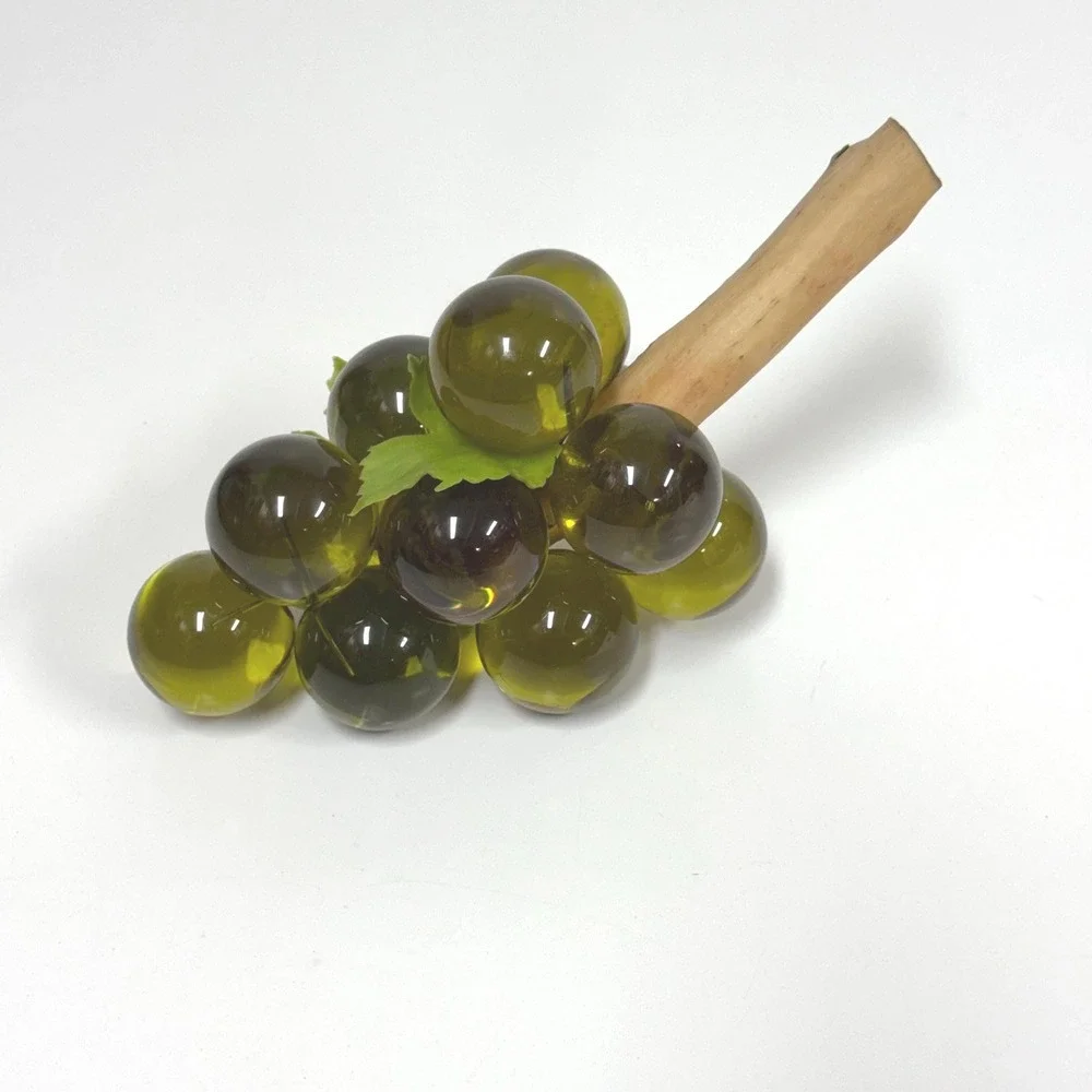Vintage green lucite grape cluster
